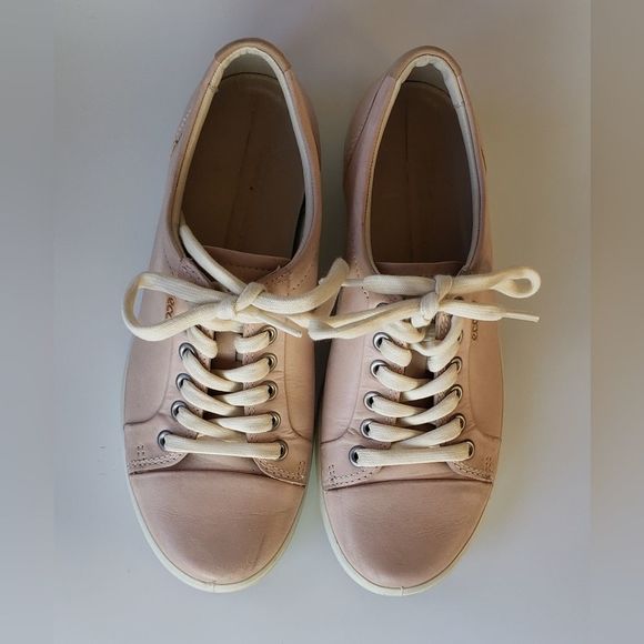 Ecco Soft 7 Women's Pink Leather Sneaker Size 37 - Picture 6 of 11